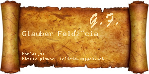 Glauber Felícia névjegykártya
