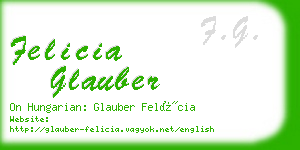 felicia glauber business card
